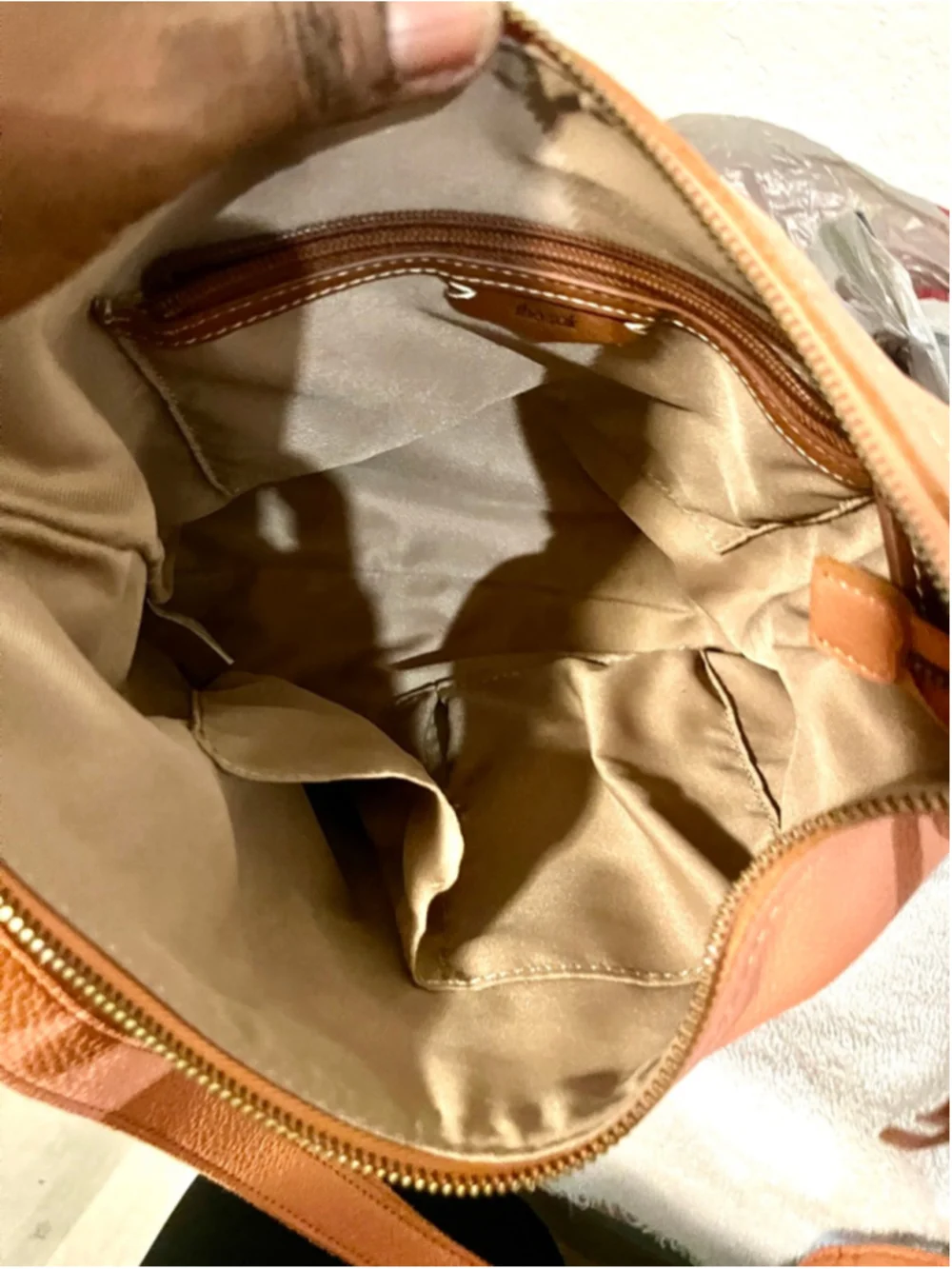 The Sak Jasmine orange leather hobo crossbody bag